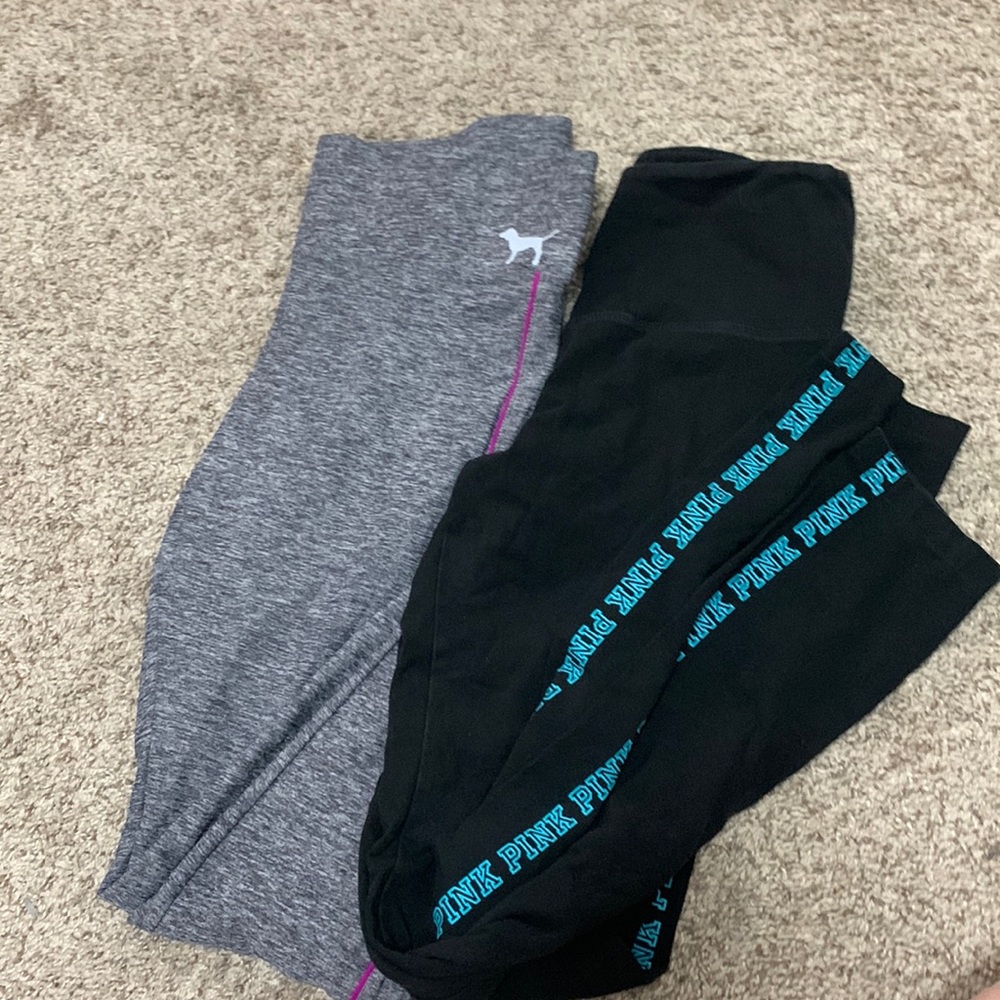 Two pairs of PINK leggings size small